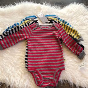 Boys striped  12 month snap bottom bodysuit NEW